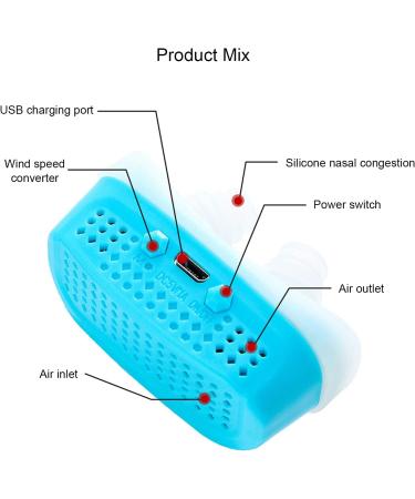 Electric Snoring Stopper Nose Clip - Effective Solution for Men and Women (Blue) - Buy Online on GoSupps.com