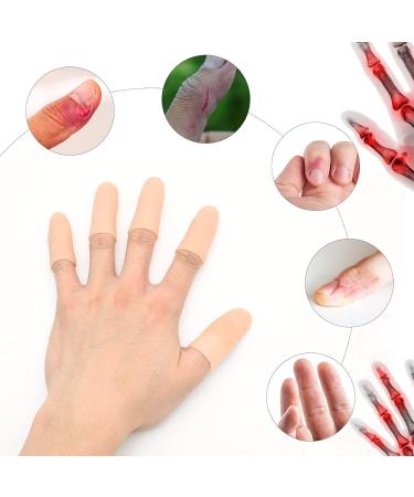 Fingertip Protection Silicone Gel Fingering - 14-Piece Finger Sleeves for Injury Eczema Cracking & Arthritis | Skin Color Options - Buy Online on GoSupps.com