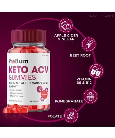 Pro Burn Keto Gummies with ACV - Weight Loss & Energy Booster (180 Gummies) - Buy Online on GoSupps.com