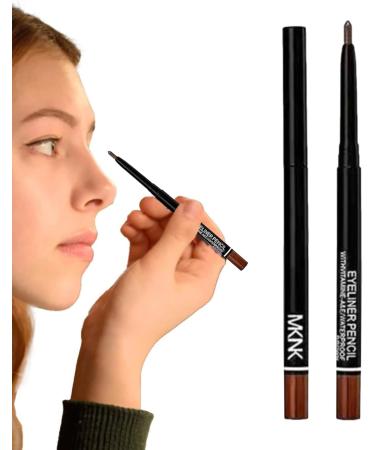 Colored Eyeliner Pencil - Long-Lasting Colored Eyeliner Pens for Women Multifunctional Automatic Rotation Eyeliner Eye Makeup Eye Eyeliner Pencil for Makeup Fancy Dress Brown - Buy Online on GoSupps.com