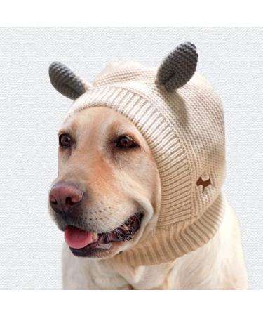 Quiet Ears for Dogs Dog Snood Warm Dog Ears Cover Noise Protection for Anxiety Relief & Calming Pet beige - Buy Online on GoSupps.com
