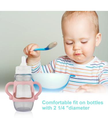 Soft Silicone Baby Bottle Handles - Perfect for Self-Feeding | Dr. Brown's 3-Piece Set (Pink Green Blue) - Ideal for Narrow Bottles - Buy Online on GoSupps.com