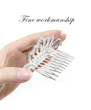 Princess Rhinestone Mini Tiaras for Women - 3 Piece Silver Tiara Set with Comb for Princess Party - Crown Favors - 1 Pack - Buy Online on GoSupps.com