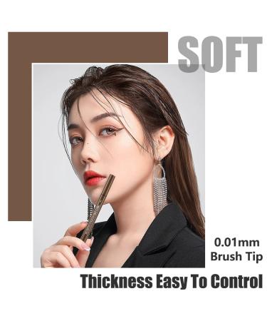 6 Colors Waterproof Liquid Eyeliner - Durable Makeup Pencil for Christmas & New Year (Light Brown) - Buy Online on GoSupps.com