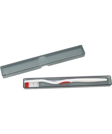 COM-FOUR 2-Pack Toothbrush Case - Transport & Storage Box for Hand Toothbrushes | Transparent & Black 20 cm | Ideal for Travel & Organization - Buy Online on GoSupps.com