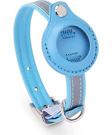 Buy Kocnydey Reflective Airtag Cat Collar - Adjustable Anti-Wing Collar for Cats & Small Dogs (M 28-37cm) - Blue - Buy Online on GoSupps.com