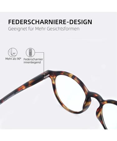ZENOTTIC Anti-Blue Light Reading Glasses for Men - UV 400 Protection Rectangular Tortoise Design Includes Glasses Case - Ideal for PC TV & Gaming - 1.5x Magnification - Buy Online on GoSupps.com