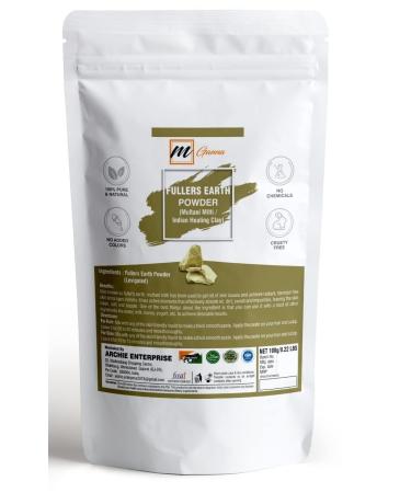 mGanna 100% Natural Purified Multani Mitti 100 g / 0.22 lbs Fullers Earth Clay Powder Cosmetic Grade | Natural Face Mask
