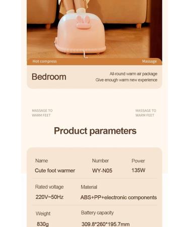 Caulo Heated Foot Warmer - Rapid Heat with Overheating Protection | Ideal Winter Gift for Office & Living Room (Yellow) - International Shipping Available - Buy Online on GoSupps.com