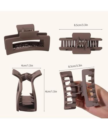 Square Matte Hair Claw Clips for Women - Medium Rectangle Hair Clips for Thick/Thin Hair - Strong Hold Non-slip Styling Accessories - Buy Online on GoSupps.com