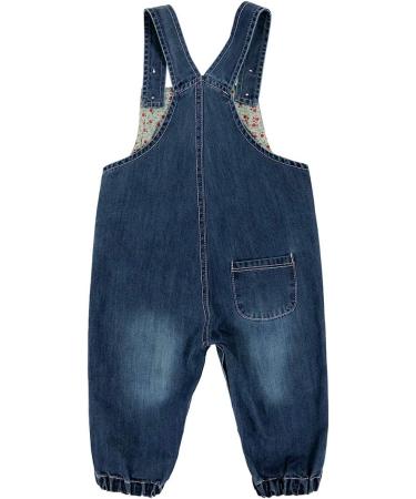 Peacolate Baby Girl Thin Denim Butterfly Overalls 1pc | White Butterfly 12-18M - Buy Online on GoSupps.com