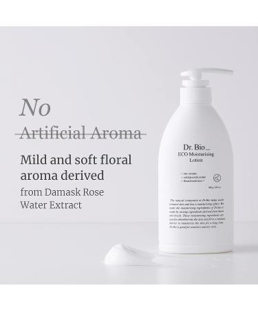 Dr. Bio Eco Moisture Lotion | 480ml Daily Face and Body Moisturizer for All Ages | Fast-Absorbing Hypoallergenic Formula for Sensitive & Dry Skin - Buy Online on GoSupps.com