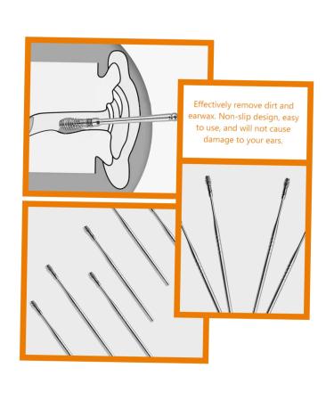 Spring Ear Pick Set - 6pcs Stainless Steel Spiral Ear Cleaner Kit - Buy Online on GoSupps.com