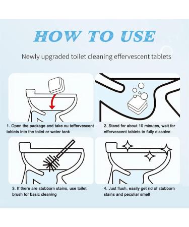 Toilet Cleaner Tablets Toilet Cleaning Tablets Fully automatic cleaning Long lasting clean toilet and keep your Bathroom Fresh Clean - Buy Online on GoSupps.com
