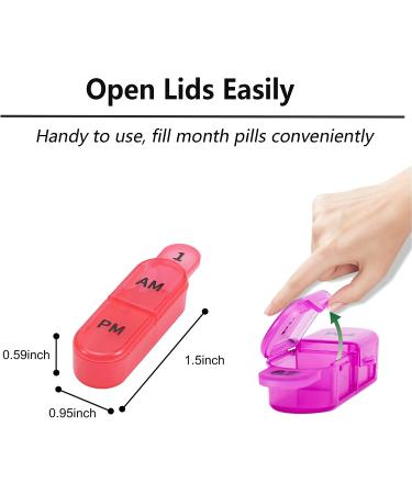 Zoksi Monthly Pill Organizer - 30 Day AM PM Pill Box Case with 32 Compartments - Portable Travel Container for Vitamins and Medicine - Buy Online on GoSupps.com