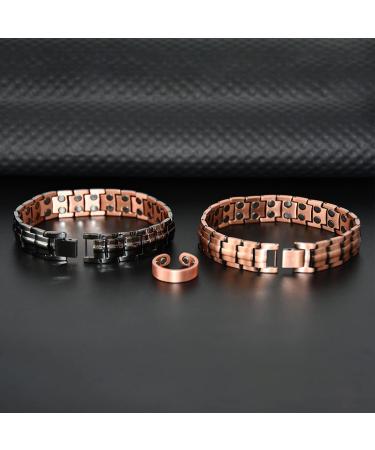 Vicmag Ultra Strength Magnetic Copper Bracelet for Men - Double Row 99.99% Pure Copper with Adjustment Tool & Gift Box - A-copper - Buy Online on GoSupps.com