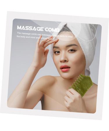 Collbath Xiuyan Jade Gua Sha Facial Tool & Head Massager - Premium Jade Skin Care & Comb for Relaxation - Buy Online on GoSupps.com