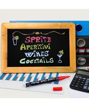 Tebik Liquid Chalk Marker Set - 15 Bright Colors, Erasable Paint Pens with Labels, Stickers, Cloth, Tweezer & Tips - Ideal for Chalkboards, Bistro Boards, Glass - Buy Online on GoSupps.com