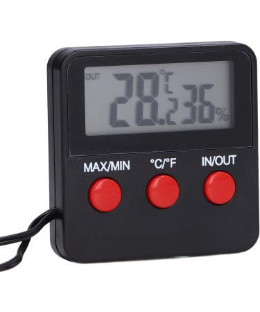 Humidity Temperature Sensor Accurate Small Real Time Display Electronic Thermometer Hygrometer Light Digital with External Probe for Pet for Reptile - Buy Online on GoSupps.com
