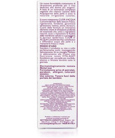  BOTTEGA DI LUNGA VITA La Bottega di Lungavita Coeur D'eau Visage VITA-AGE EXCELLENCE - Deep Hydration - 30ml Tube - Buy Online on GoSupps.com