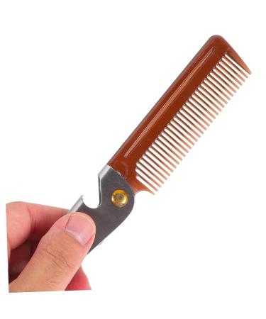 Beaupretty Foldable Face Hair Brush & Bottle Opener - Portable Stainless Steel Travel Comb for Men's Beard Care & Hair Cutting - Buy Online on GoSupps.com