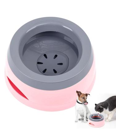 Wasserne bowl for dogs on the way 750ml qianyou exhaustproof splash protection food creation dog bowls cataps katzier kettfest car travel drinking snap plastic removable water bowl pink 750ml pink