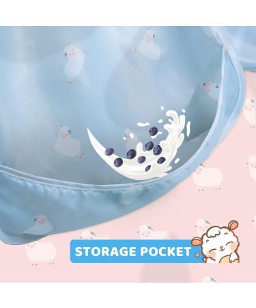 Little Dimsum Long-Sleeved Waterproof Baby Bib with Food Protection - Sheep Design | Babies & Toddlers 6-48 Months - Buy Online on GoSupps.com