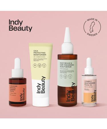 Vitamin C Moisturising Facial Oil 30ml - Brightening Serum for Face - Smoothing & Firming Face Care - Dark Spot Remover - Lightweight & Non-Sticky Skincare - Indy Beauty - Buy Online on GoSupps.com
