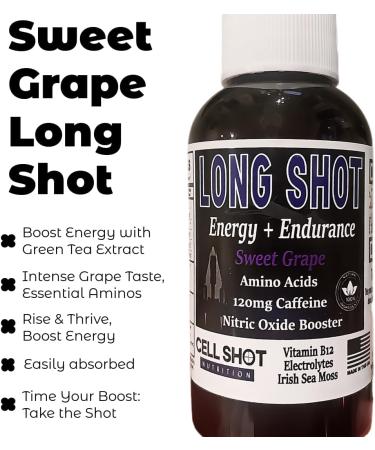 Sweet Grape Endurance Shots - 4 Pack | Nitric Oxide Booster Caffeine Nootropics Electrolytes & Amino Acids for Energy & Performance - International Shipping - Buy Online on GoSupps.com