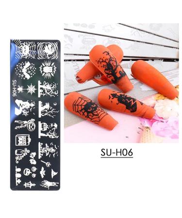Buy 1 Set Stainless Steel Cartoon Nail Stamping Plates & Sponge Pen - Image Template Stencil (su-H05) | Fast International Shipping - Buy Online on GoSupps.com