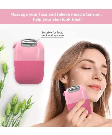 ZOKIKY Ice Roller for Face & Eye | 2-in-1 Reusable Ice Holder | Gua Sha Facial Tool for Puffiness & Fine Lines | Pink Ice Face Massager Roller - Buy Online on GoSupps.com