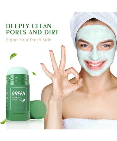 2-Pack Green Tea Cleansing Mask Stick for Poreless Deep Cleanse and Blackhead Removal - Oil Control, Acne Improvement, and Moisturization for All Skin Types - Men and Women, Sensitive Skin Friendly - Buy Online on GoSupps.com