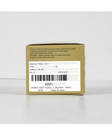 Homy ARTY Edible Glitter Powder - Tasteless Silver Glitter for Cakes & Drinks | Perfect for Easter Christmas & Oktoberfest - 20g Dose - Buy Online on GoSupps.com