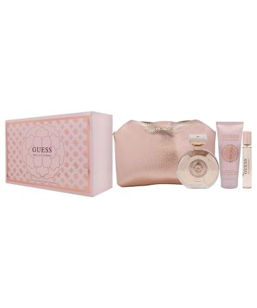 Guess Bella Vita Rosa for Women - 4 Pc Gift Set 3.4oz EDT Spray 0.5oz EDT Travel spray 3.4oz Body Lotion Pouch - Buy Online on GoSupps.com