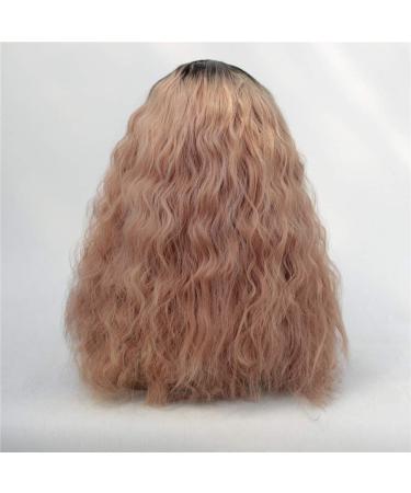Buy Fluffy Gradient Color Long Curly Corn Hair Wig - Front Lace Chemical Fiber Wig for All Occasions - Buy Online on GoSupps.com
