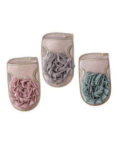 Angoily 3pcs Mud Scrubbing Gloves Scrub Sponges Bath Tolls Bath Wash Gloves Face Scruber Loofah Back Scrubber Bath Balls Face Scrubbers Cleaning Sponges Toiletries Mesh Body