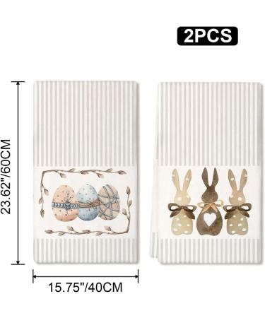 Easter Kitchen Towels 2 Pcs/Set Absorbent Drying Easter Dish Towels Reusable Easter Hand Towels Decorative Kitchen Dish Towels Cleaning Supplies - Buy Online on GoSupps.com
