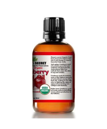 Buy Virgin Organic Cranberry Seed Oil - USDA Certified Cold Pressed for Anti-Aging Skincare | International Shipping Available - Buy Online on GoSupps.com