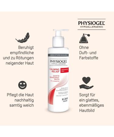 Physiogel Calming Relief Gentle Cleaning Milk 200ml | Soothing Facial Cleanser for Sensitive Skin | Removes Makeup & Impurities | New Packaging - Buy Online on GoSupps.com