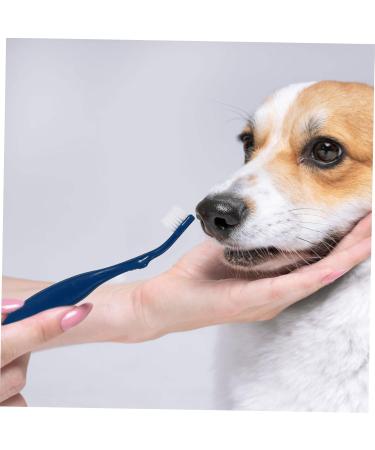 BESPORTBLE 3pcs Pet Double Toothbrush Finger Dog Toothbrush Cat Toothpaste Dog Teeth Cleaning Tools Pet Oral Pp 1 count (Pack of 1) Blue - Buy Online on GoSupps.com