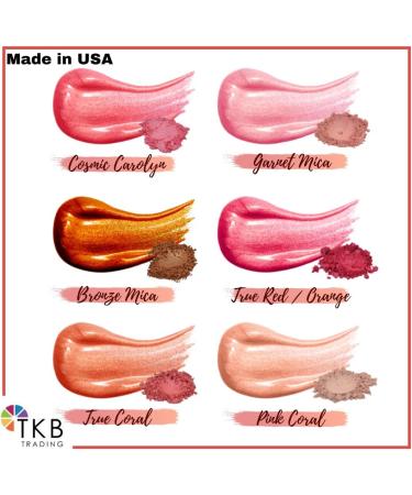 TKB Valentine Pigment Collection - 6 Jars of Cosmetic Grade Pigment for Lip Gloss, Soap, Nail Polish, Makeup - Made in USA - Buy Online on GoSupps.com