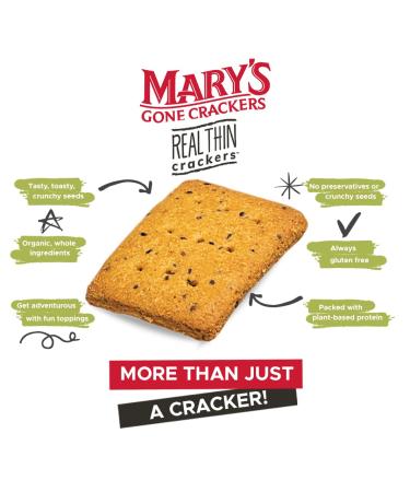 Mary's Gone Crackers Real Thin Olive Oil & Black Pepper Crackers 5 oz - Gluten-Free Snack - Buy Online on GoSupps.com