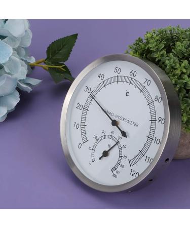 Goshyda Stainless Steel Sauna Thermometer & Hygrometer Accurate Bathroom & Sauna Temperature Checker - Buy Online on GoSupps.com