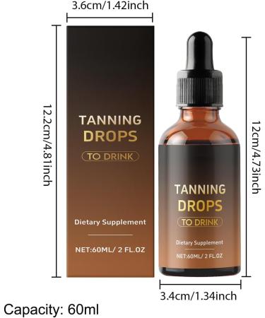 Tanning drops for drinking 60 ml lightweight tanning drop drinkable Versatile Mellanin Glow Drops for Face and Body Nourishing Facial Tan Drop Suitable for Men Women - Buy Online on GoSupps.com