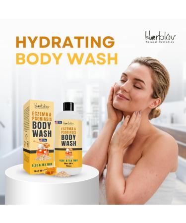 Eczema Body Wash All Natural Eczema Soap, Dermatitis, Psoriasis Treatment for Dry Itchy Sensitive Skin Relief Gentle Detoxifying, Healing, Anti-Itch, Oatmeal Goat Milk Bath Wash for Kids, & Adults - Buy Online on GoSupps.com