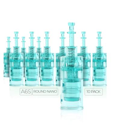 Dr. Pen Ultima A6S Replacement Cartridges - (10 PACK) - Round Nano Bayonet Slot - Disposable Replacement Parts