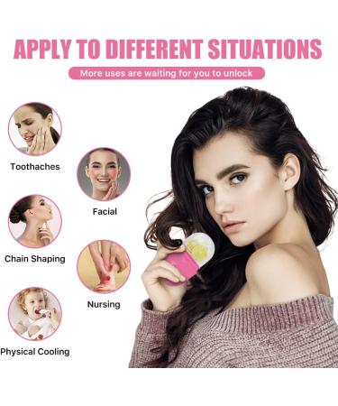 Buy Ice Face Roller - Reusable Beauty Massager for Skin Care Reduces Pores & Fine Lines - Pink - Buy Online on GoSupps.com