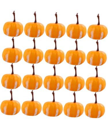 HOMSFOU 20pcs Simulated Mini Pumpkin Halloween Pumpkin Decoration Simulation Small Pumpkin Simulation Pumpkin Fake Pumpkin Accessories Foam Yellow 2.2X3.4CM - Buy Online on GoSupps.com