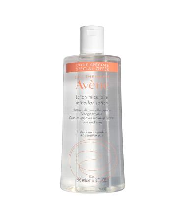 Eau Thermale Avene Micellar Lotion Cleansing Water, Toner, Make-up Remover for All Skin Types 16.8 Fl Oz (Pack of 1)