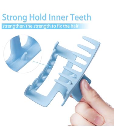 Hautoco 8 Pack Large Hair Claw Clips for Women - Strong Hold Rectangular Matte Clips for Thick Curly Hair - Styling Accessories for Girls and Women - Buy Online on GoSupps.com